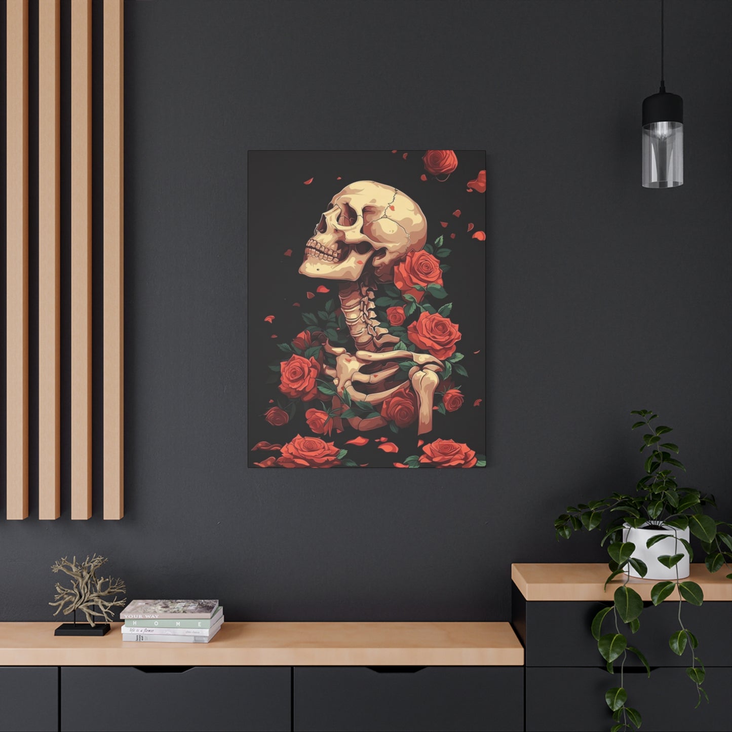 Rose & Skeleton Poster Wall Art & Canvas Prints