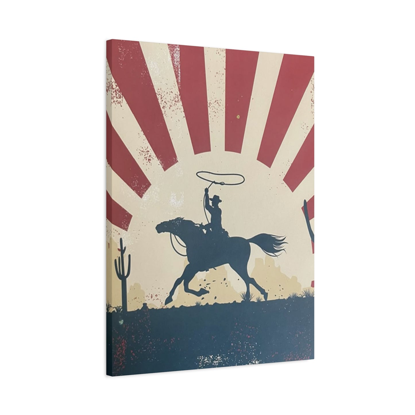 Cowboy On Horse Poster Wall Art & Canvas Prints
