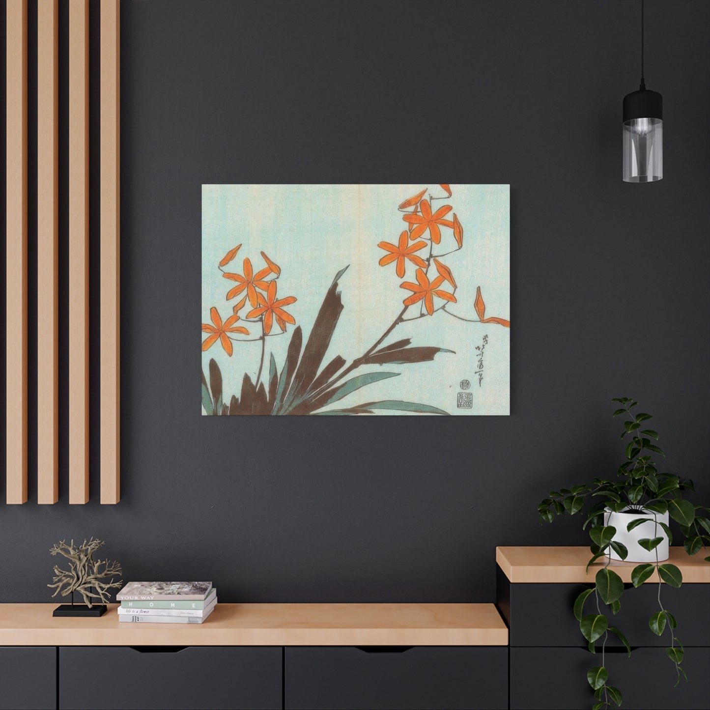 Katsushika Hokusai Orange Orchids Wall Art & Canvas Prints