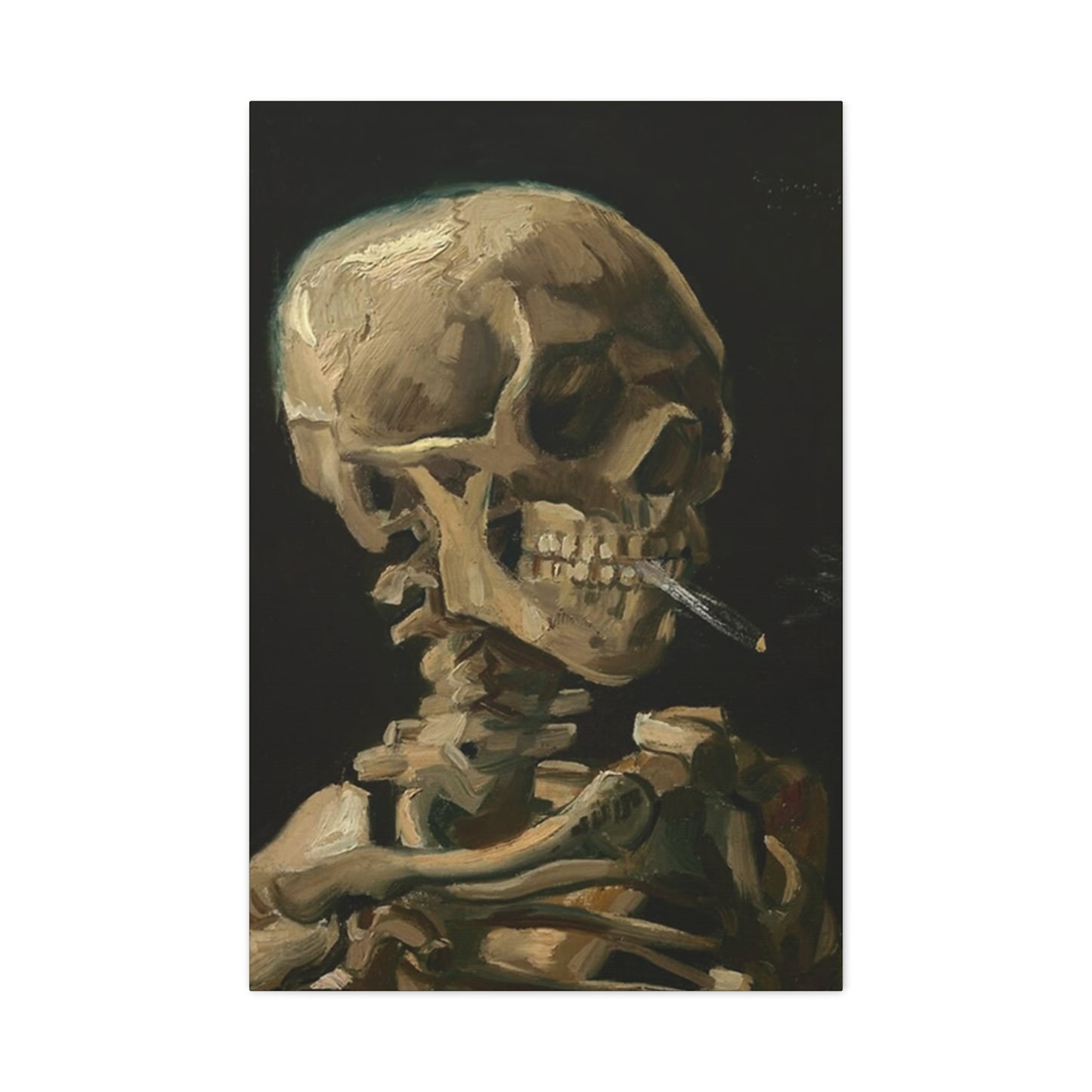 Smoking Skull Wall Art & Canvas Prints