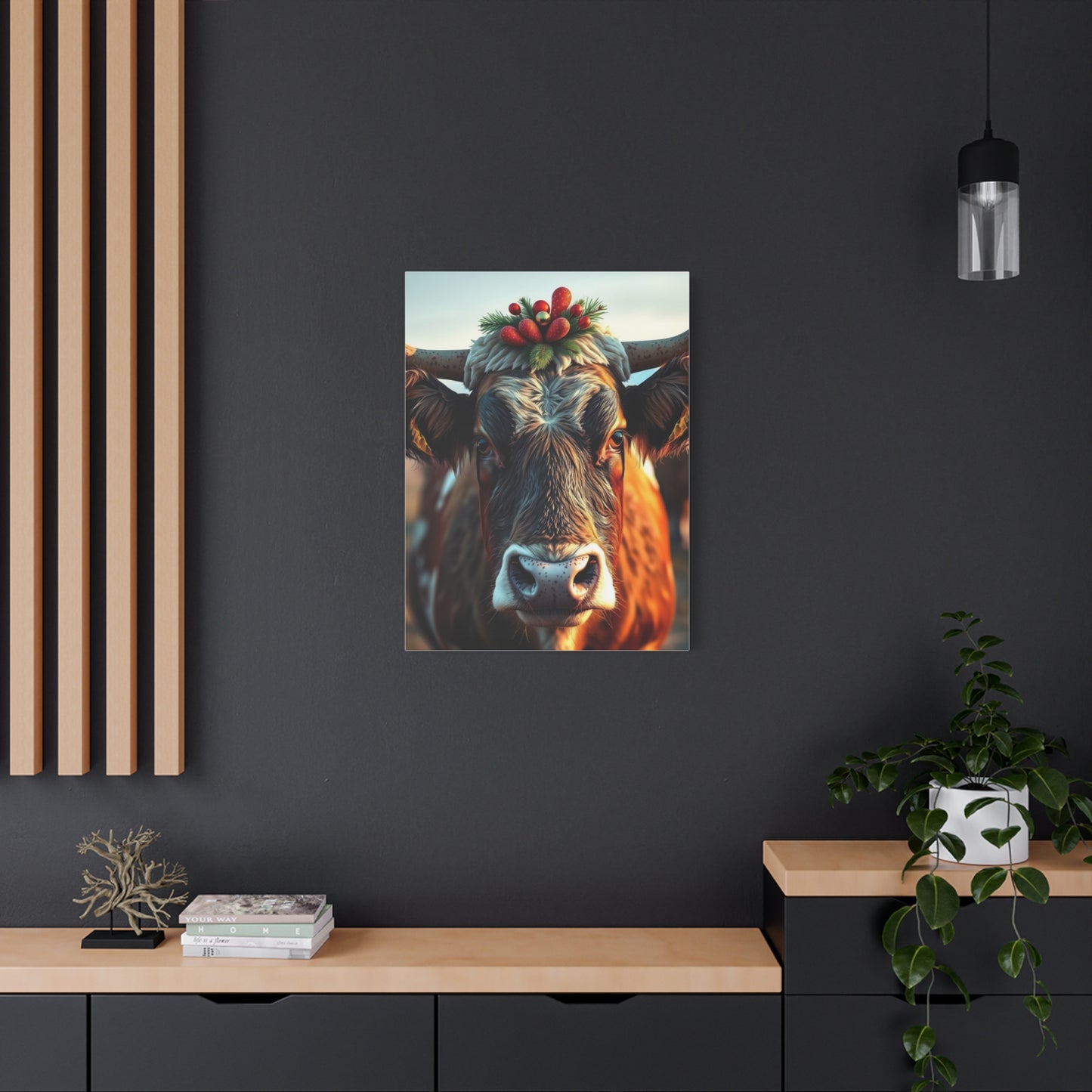 Elite Christmas Cow Art Vision Wall Art & Canvas Print