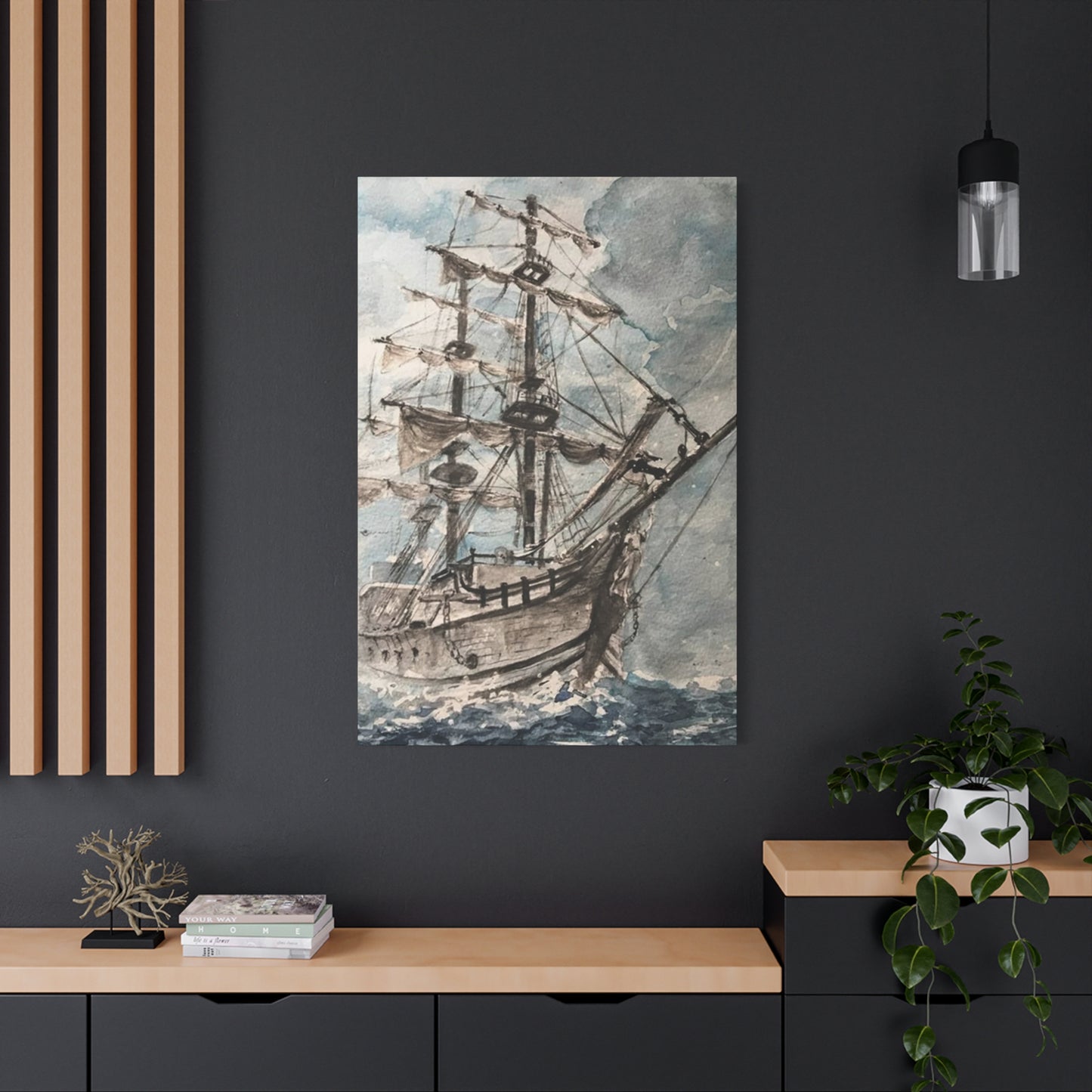 Large Ship Sailing In Ocean Wall Art & Canvas Prints