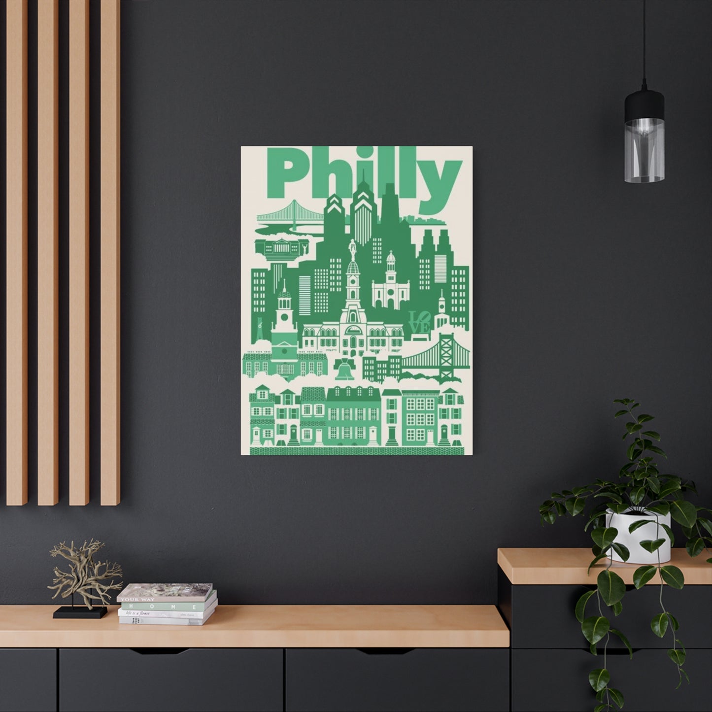 Green Philadelphia Poster Wall Art & Canvas Prints