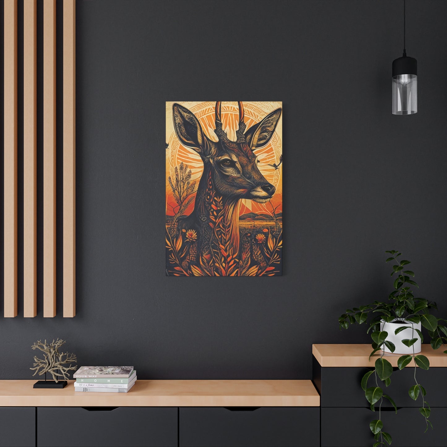 Deer Flora Wall Art & Canvas Prints