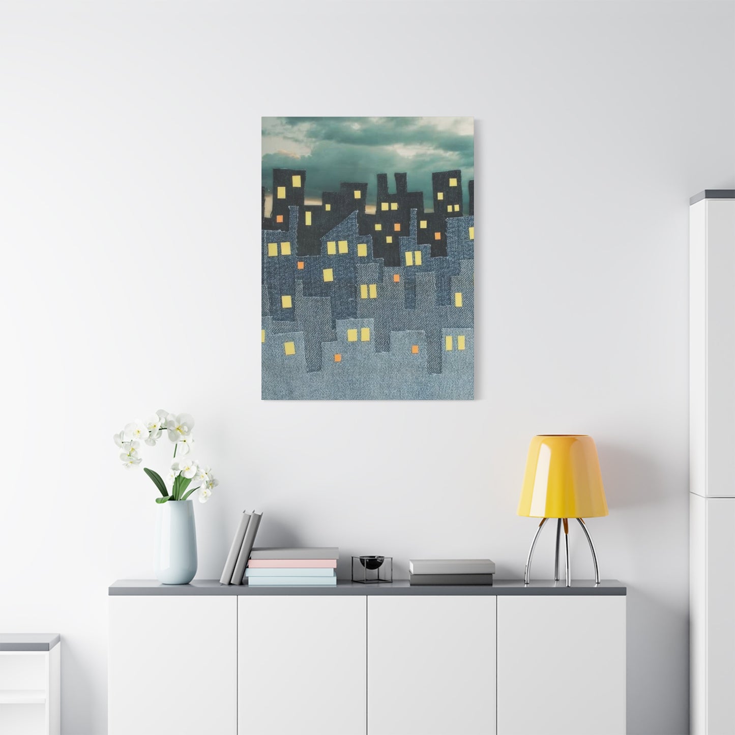 Denim Night Cityscape Wall Art & Canvas Prints