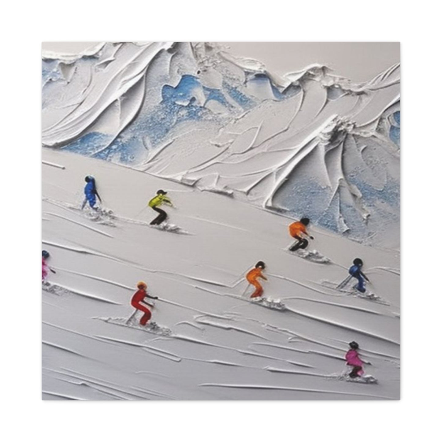 Skiing 3D Art Painting Wall Art & Canvas Prints