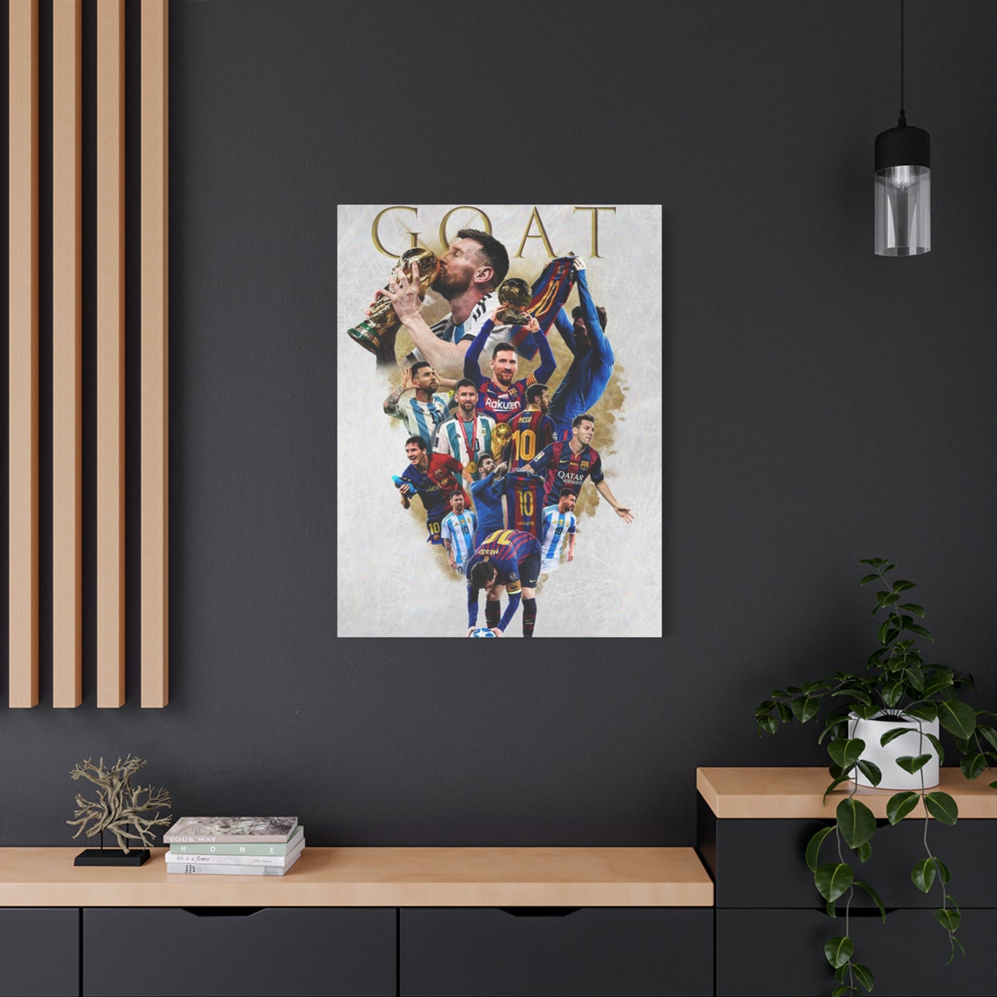 Leonel Messi The GOAT Wall Art & Canvas Prints