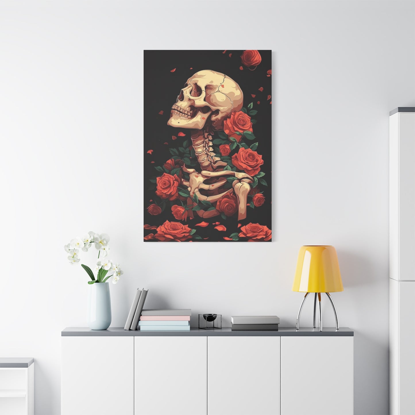 Rose & Skeleton Poster Wall Art & Canvas Prints