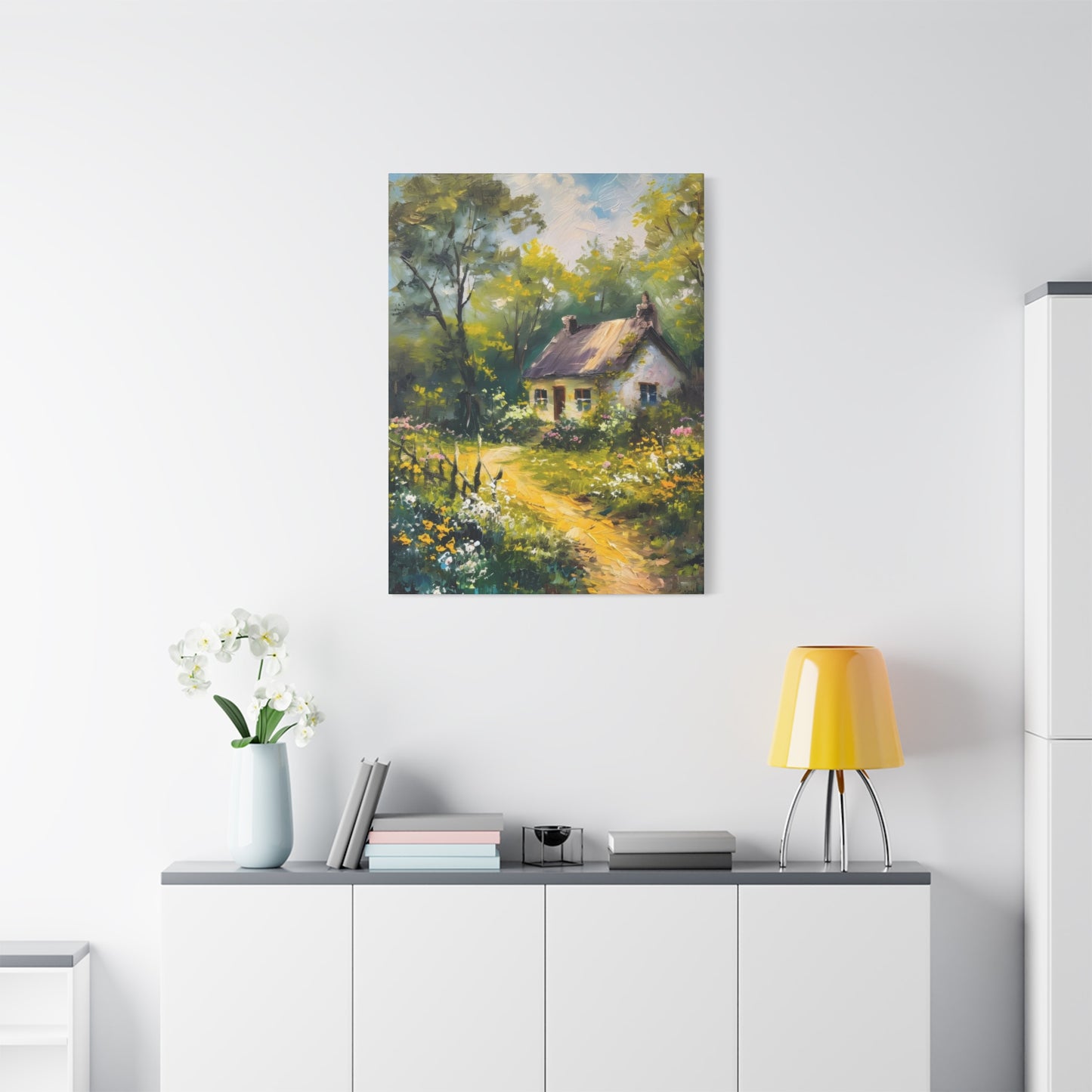Greenery Cottage Countryside Wall Art & Canvas Prints