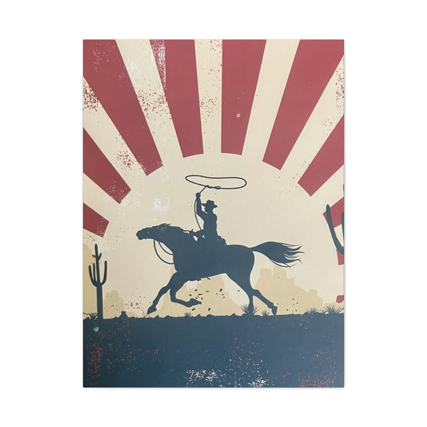 Cowboy On Horse Poster Wall Art & Canvas Prints