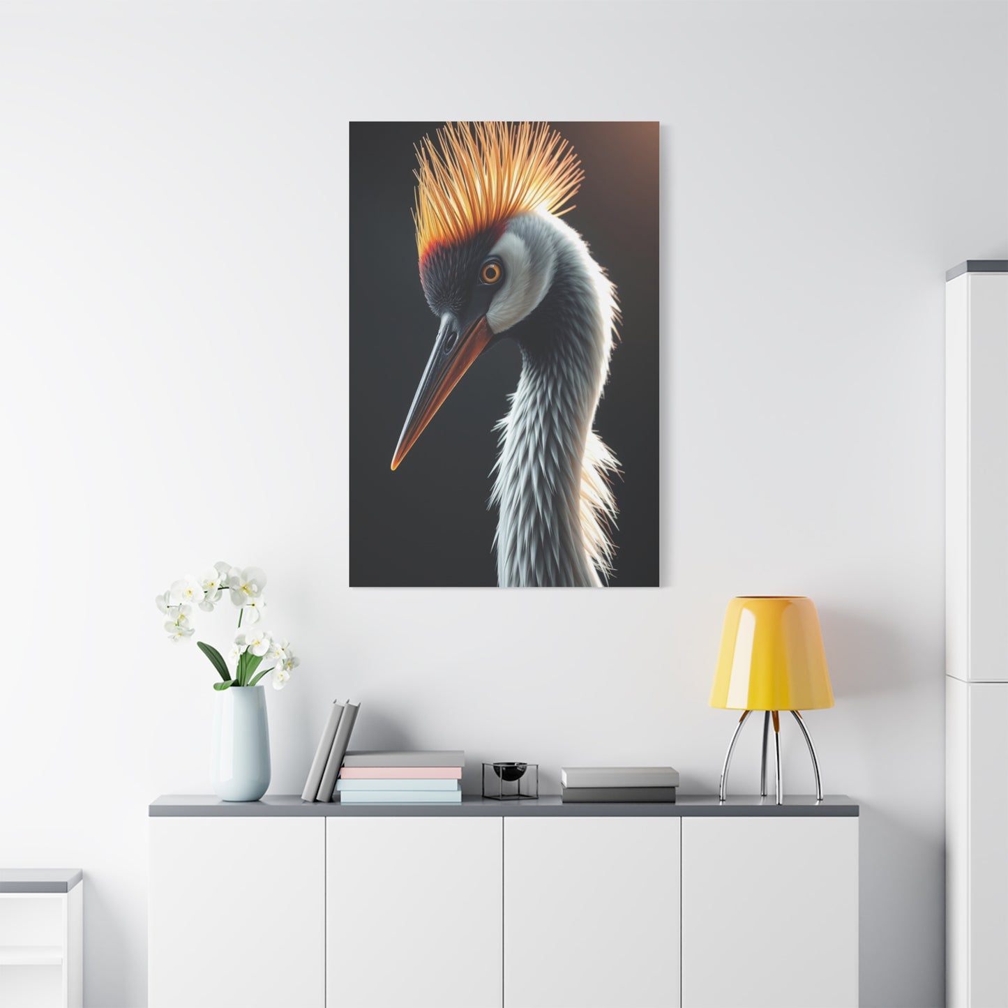 Crane Bird Art Refined Canvas Wall Art & Canvas Print