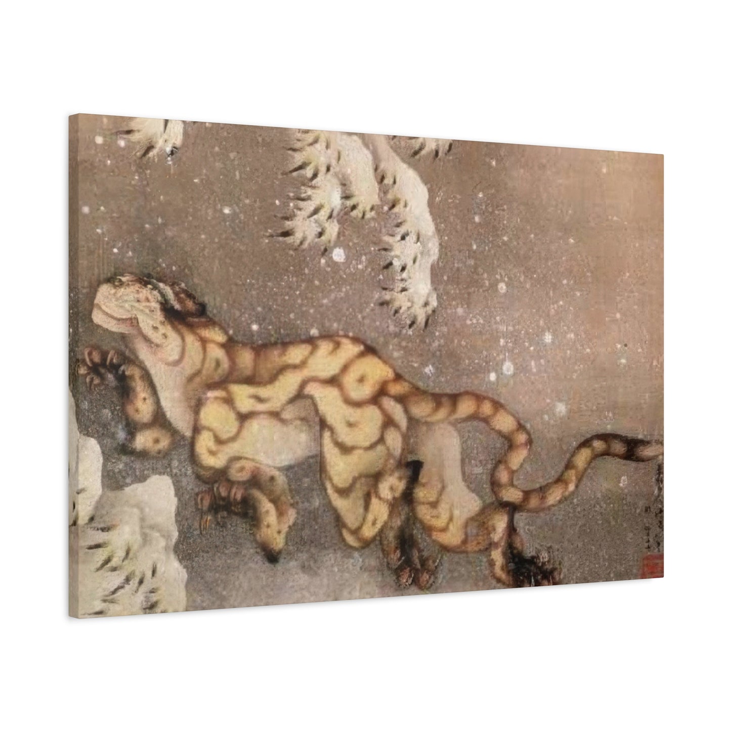 Katsushika Hokusai Old Tiger In The Snow Wall Art & Canvas Prints