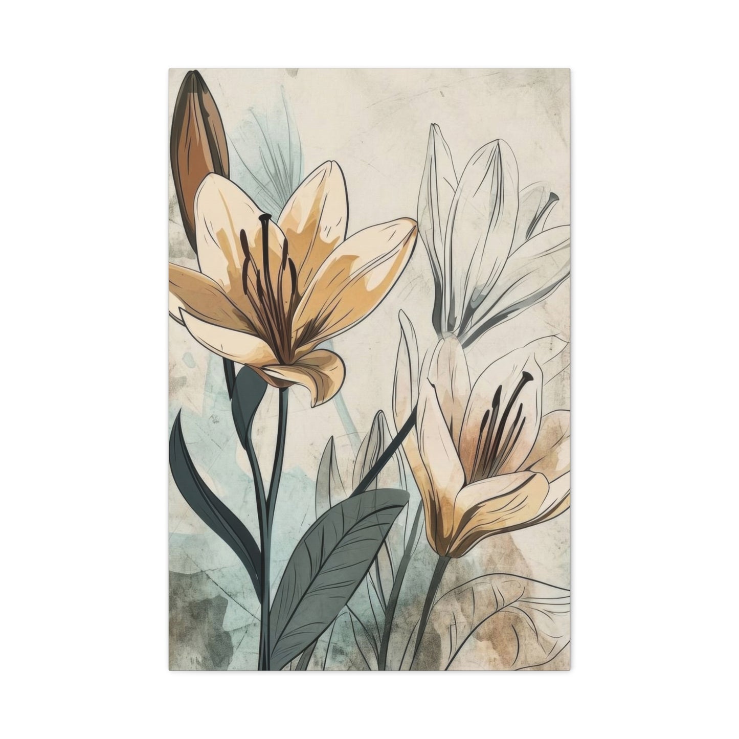 Flowers Earth Tones Wall Art & Canvas Prints