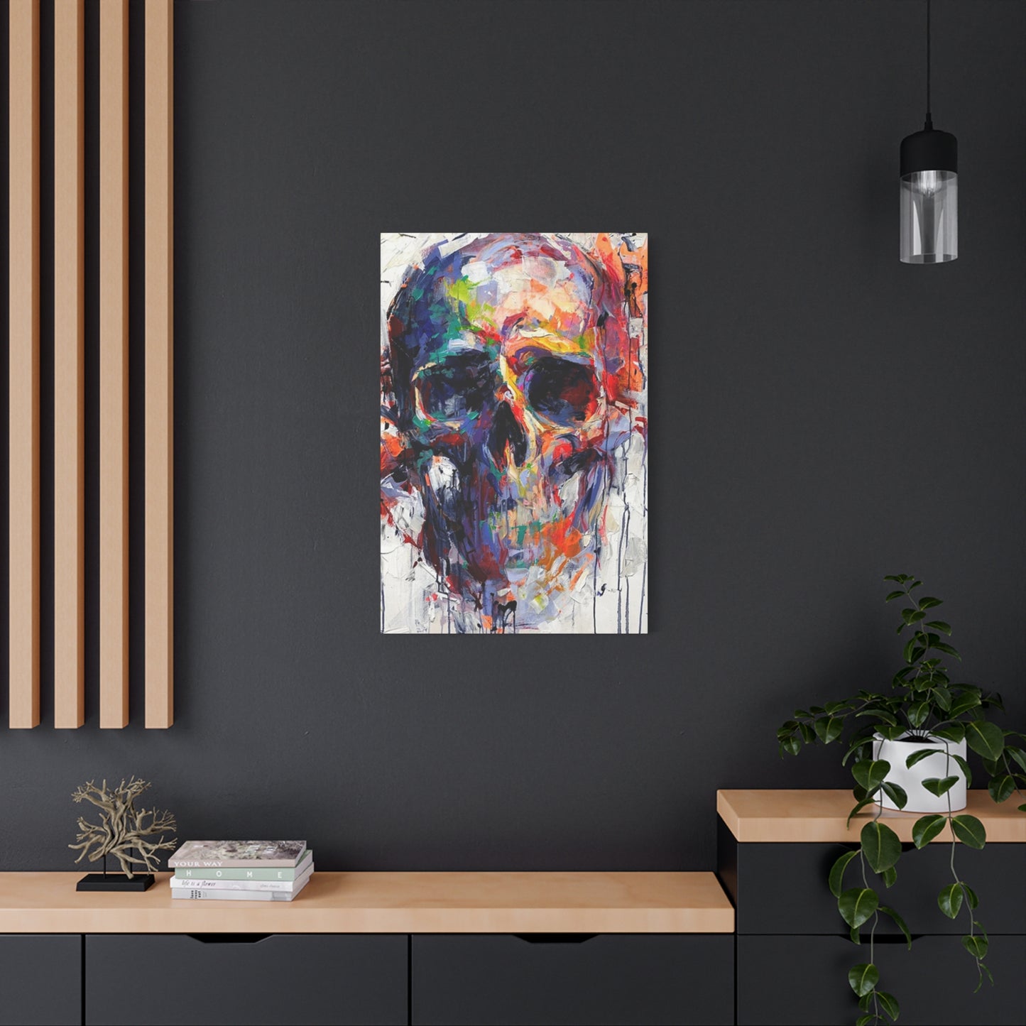 Colorful Skull Painting Wall Art & Canvas Prints