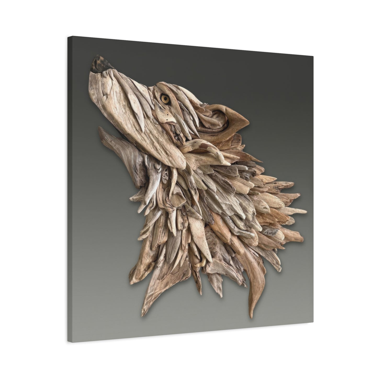 Driftwood Wolf Wall Art & Canvas Prints