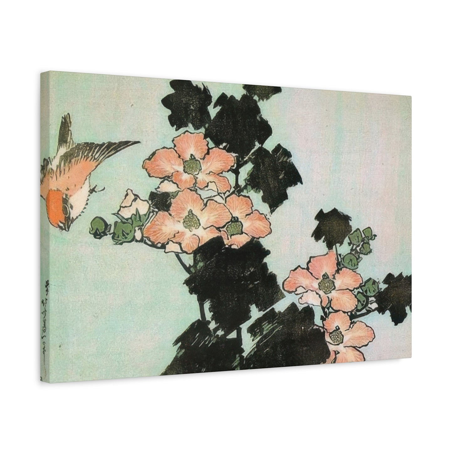 Katsushika Hokusai Hibiscus And Sparrow Wall Art & Canvas Prints