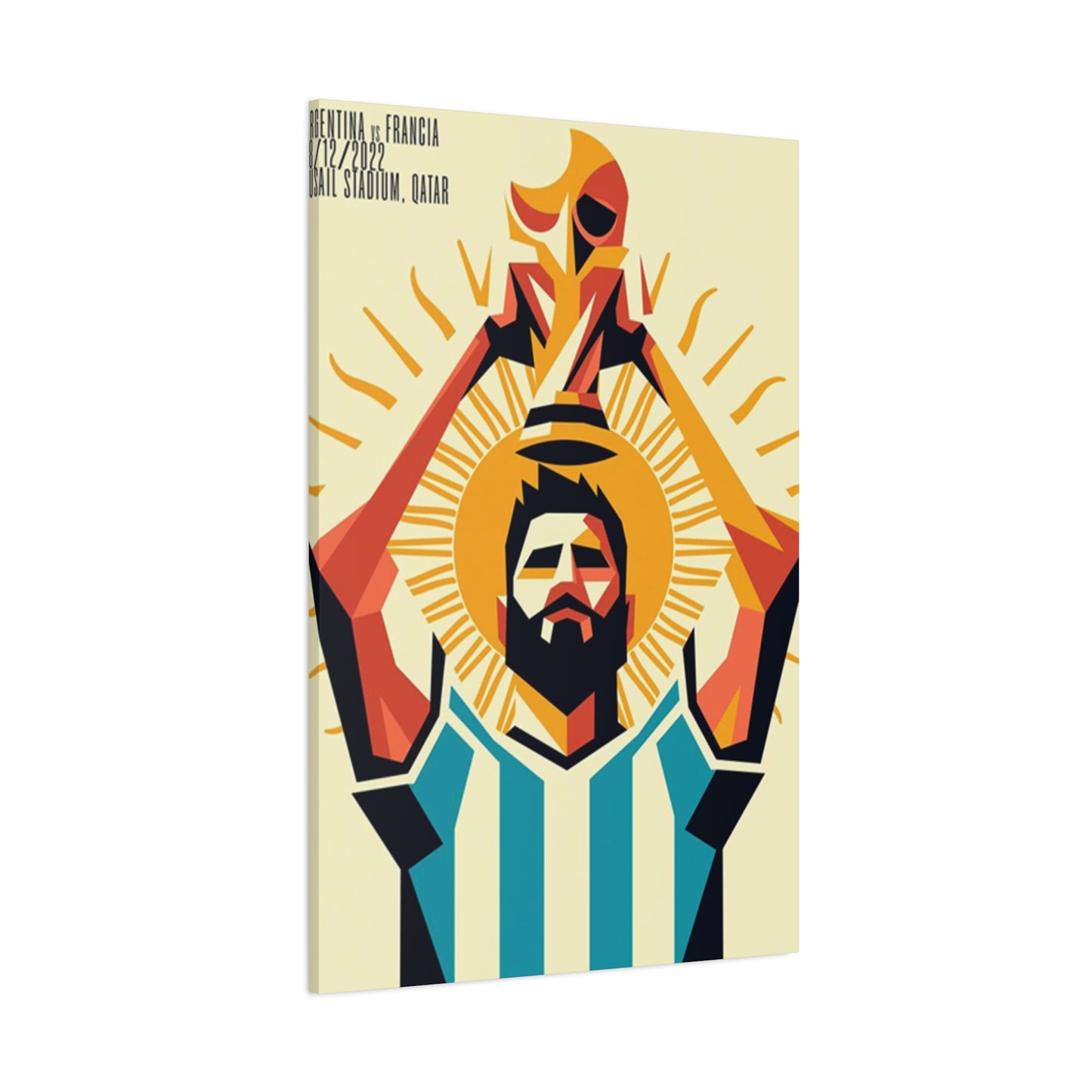 Messi Holding Cup Wall Art & Canvas Prints