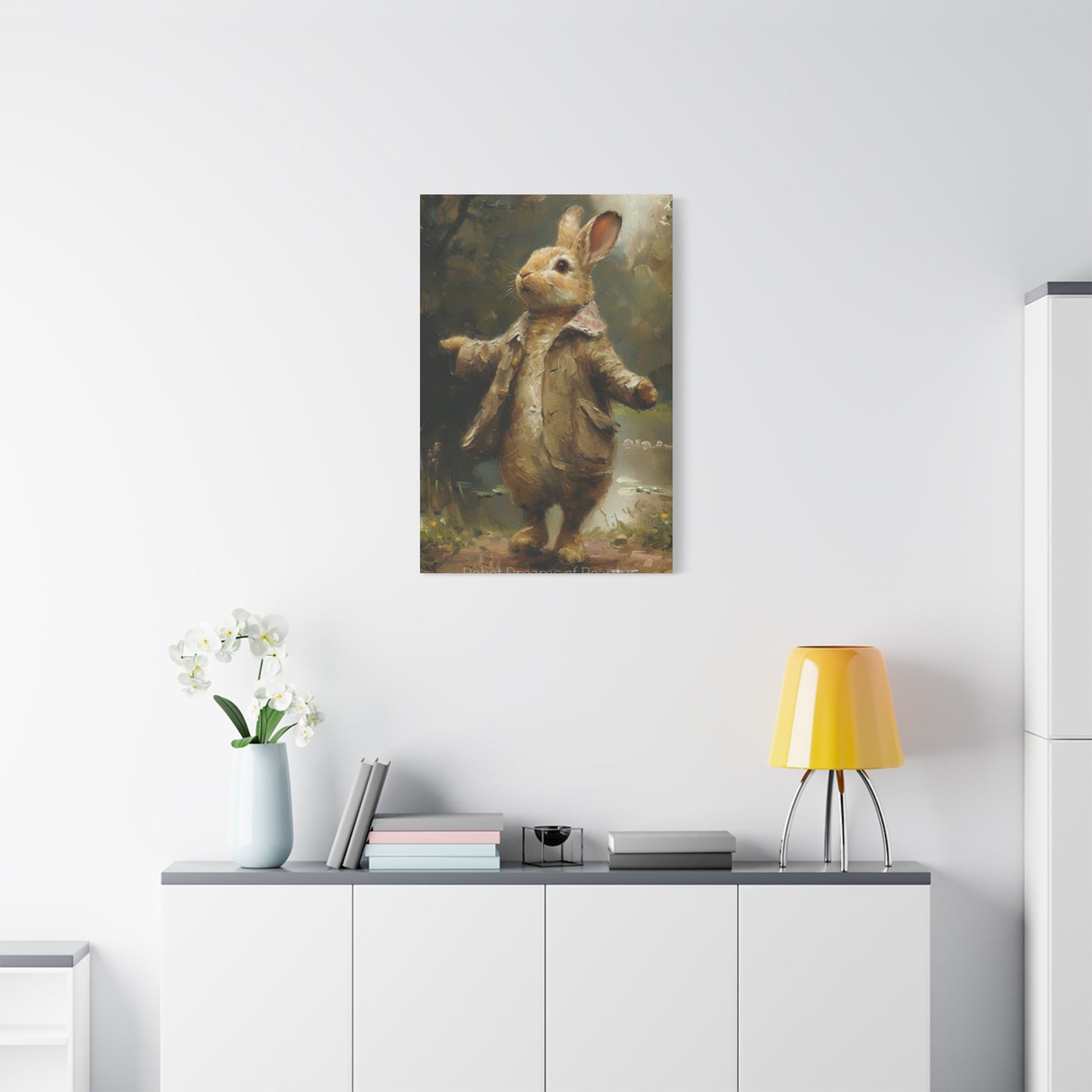 Dressed Rabbit Painting Wall Art & Canvas Prints