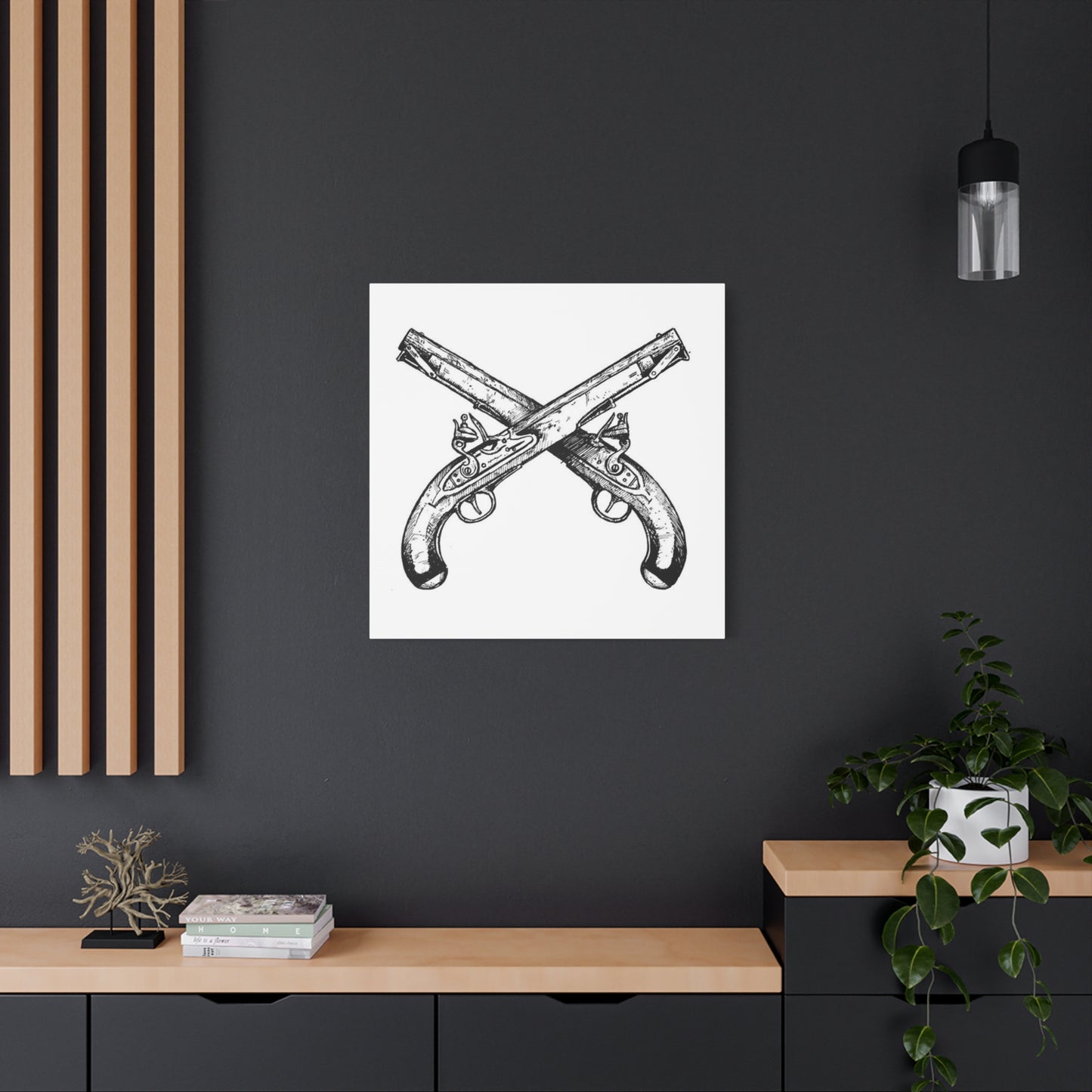 Vintage Gun Drawing Wall Art & Canvas Prints