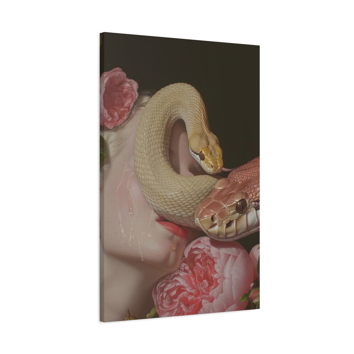 Snake On Lips Wall Art & Canvas Prints