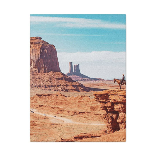 Cowboy In Grand Canyon Of Arizona Wall Art & Canvas Prints