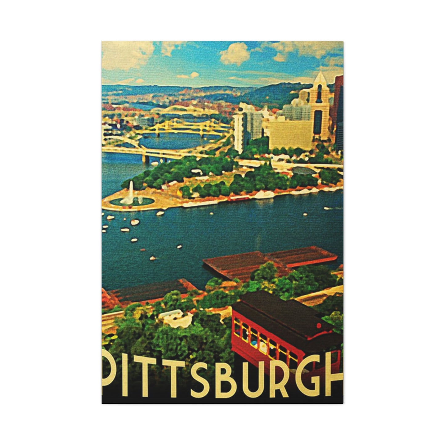 Pittsburgh City View Poster Wall Art & Canvas Prints
