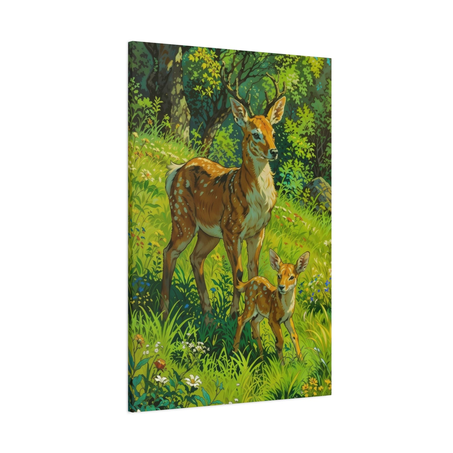 Deer With Baby Wall Art & Canvas Prints