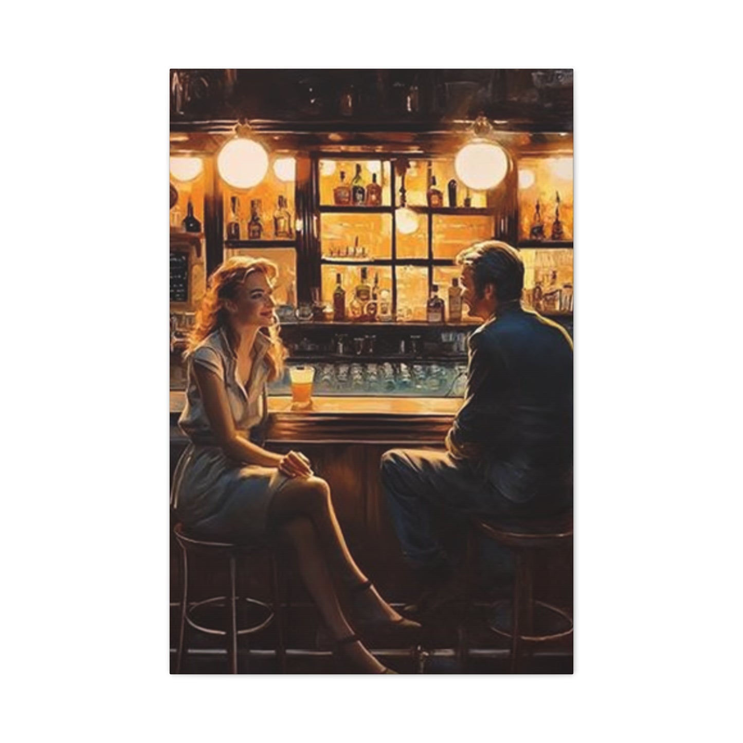 Couple At Bar Wall Art & Canvas Prints