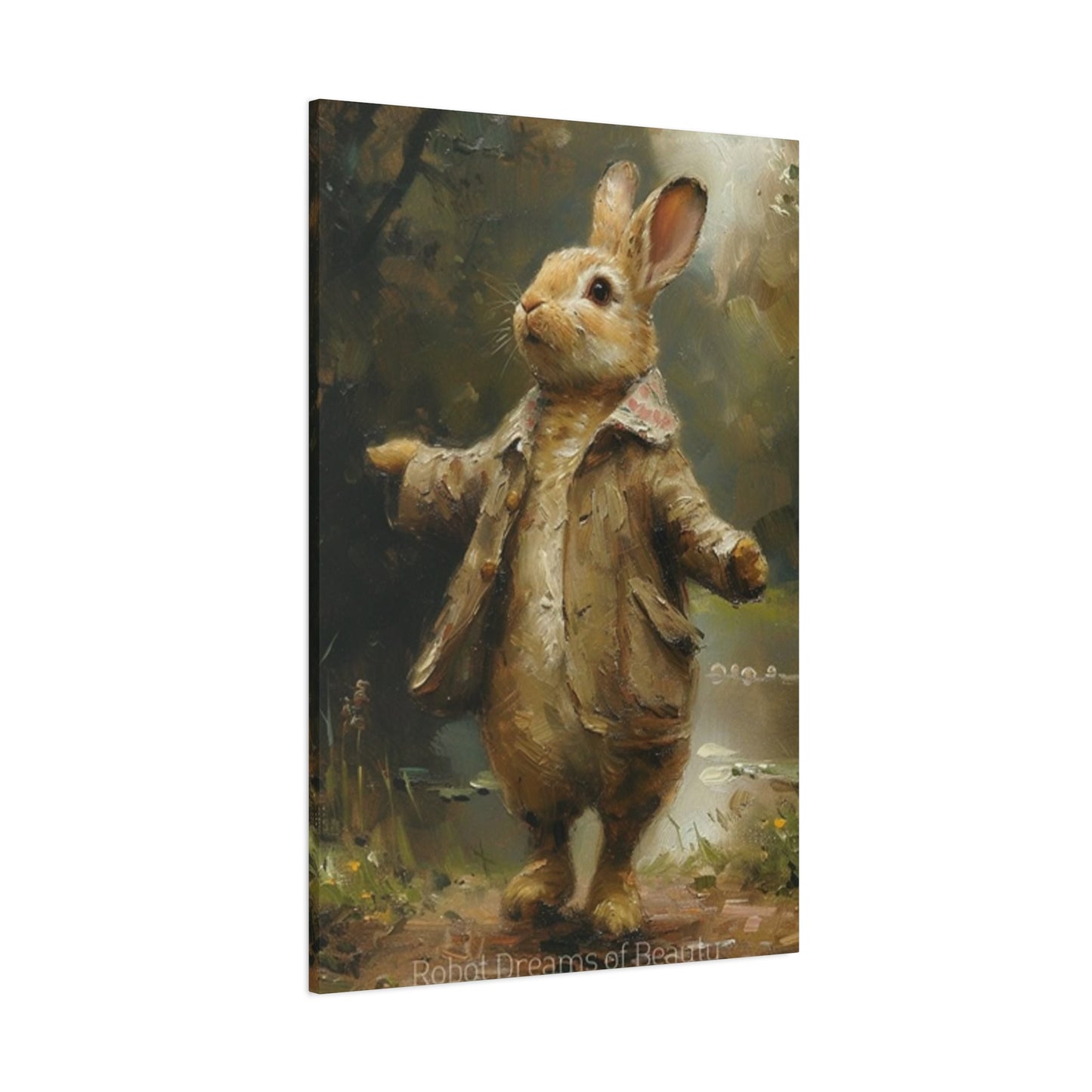 Dressed Rabbit Painting Wall Art & Canvas Prints