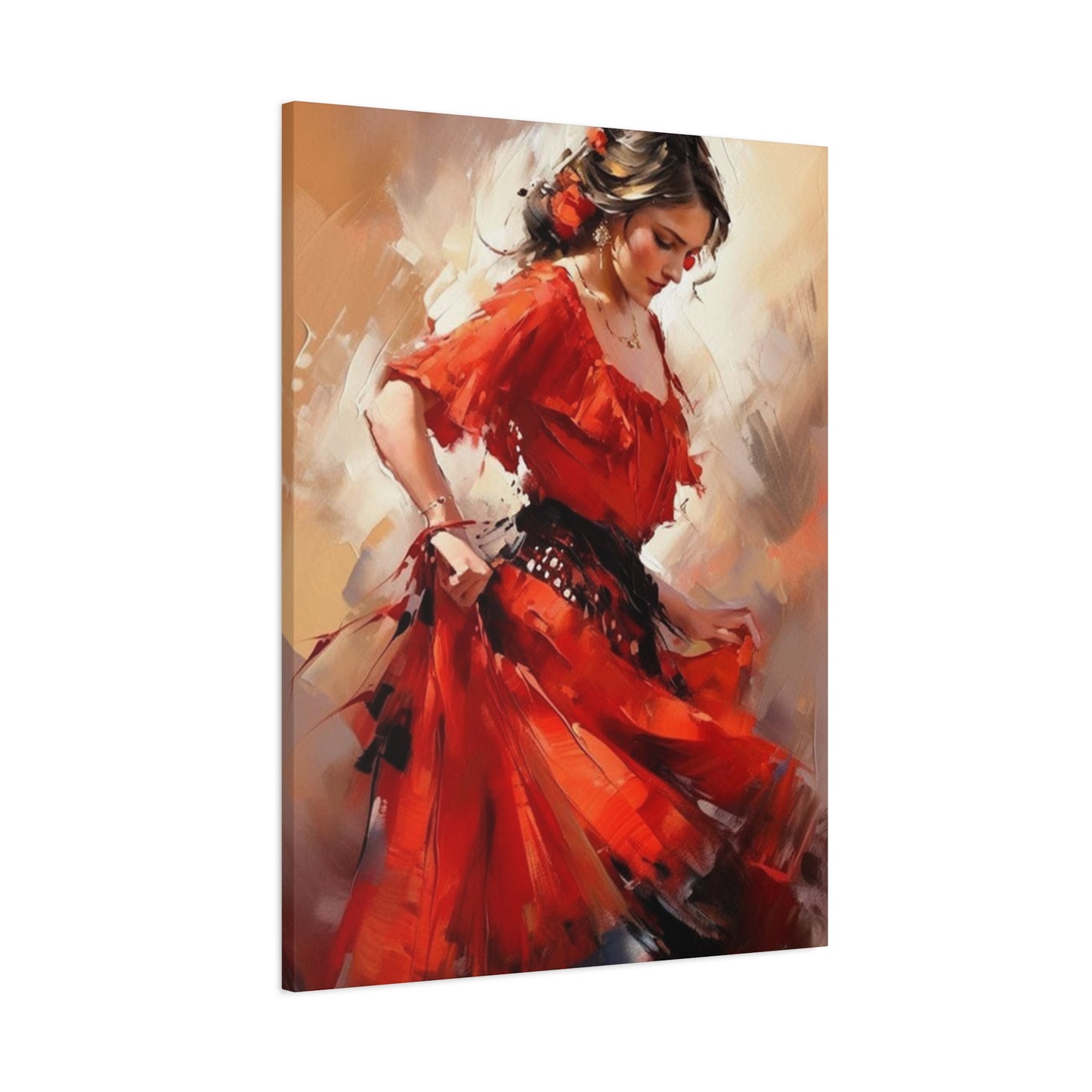 Spain Traditional Red Dance Wear Wall Art & Canvas Prints