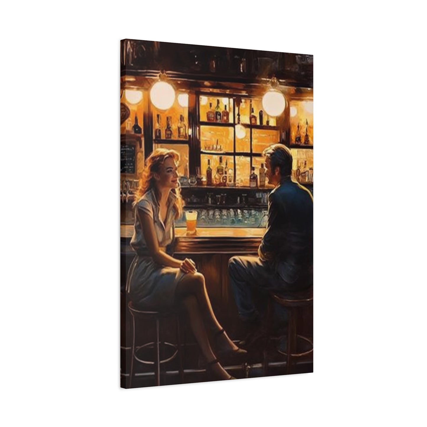 Couple At Bar Wall Art & Canvas Prints