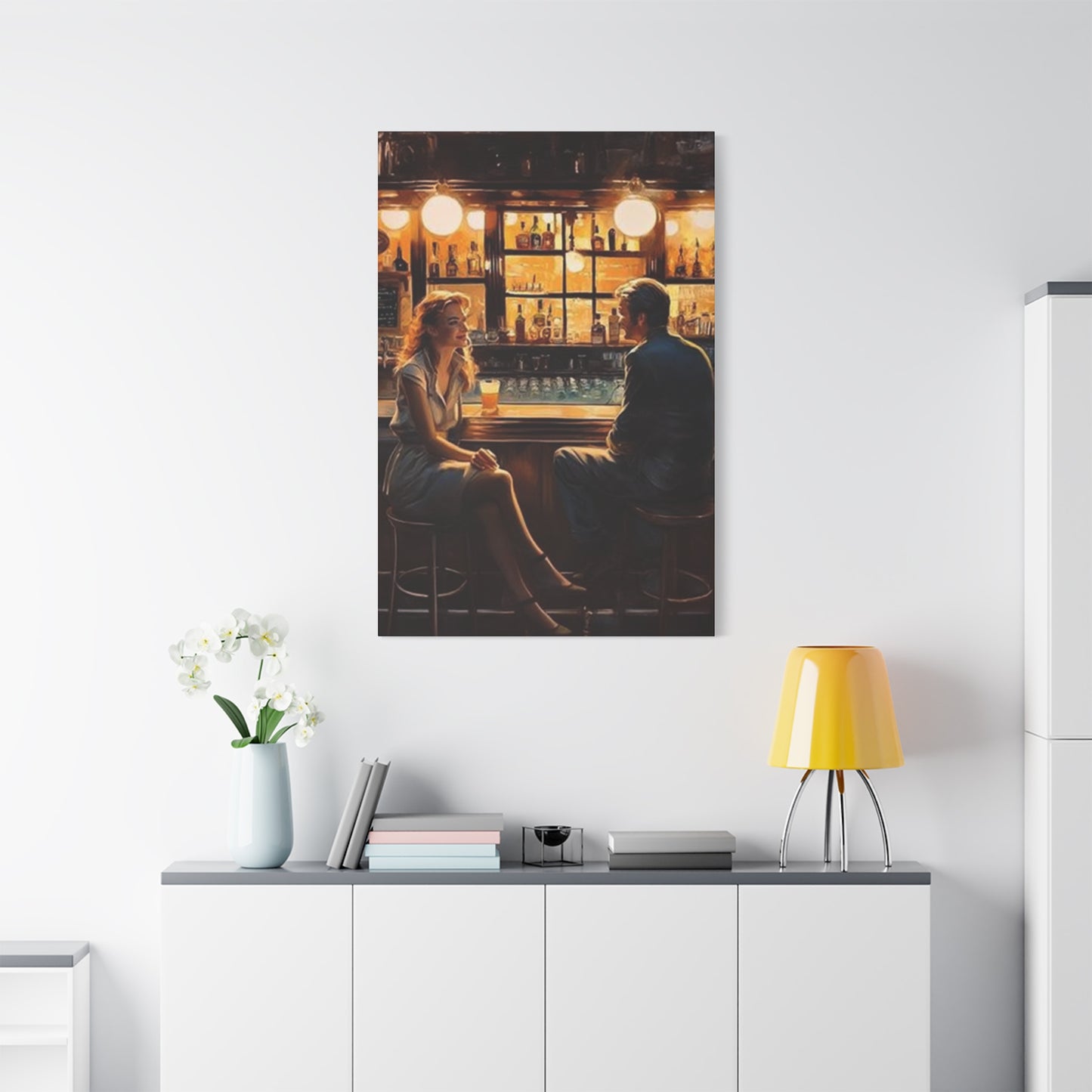 Couple At Bar Wall Art & Canvas Prints