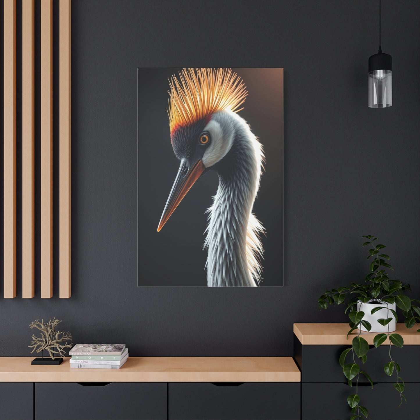 Crane Bird Art Refined Canvas Wall Art & Canvas Print