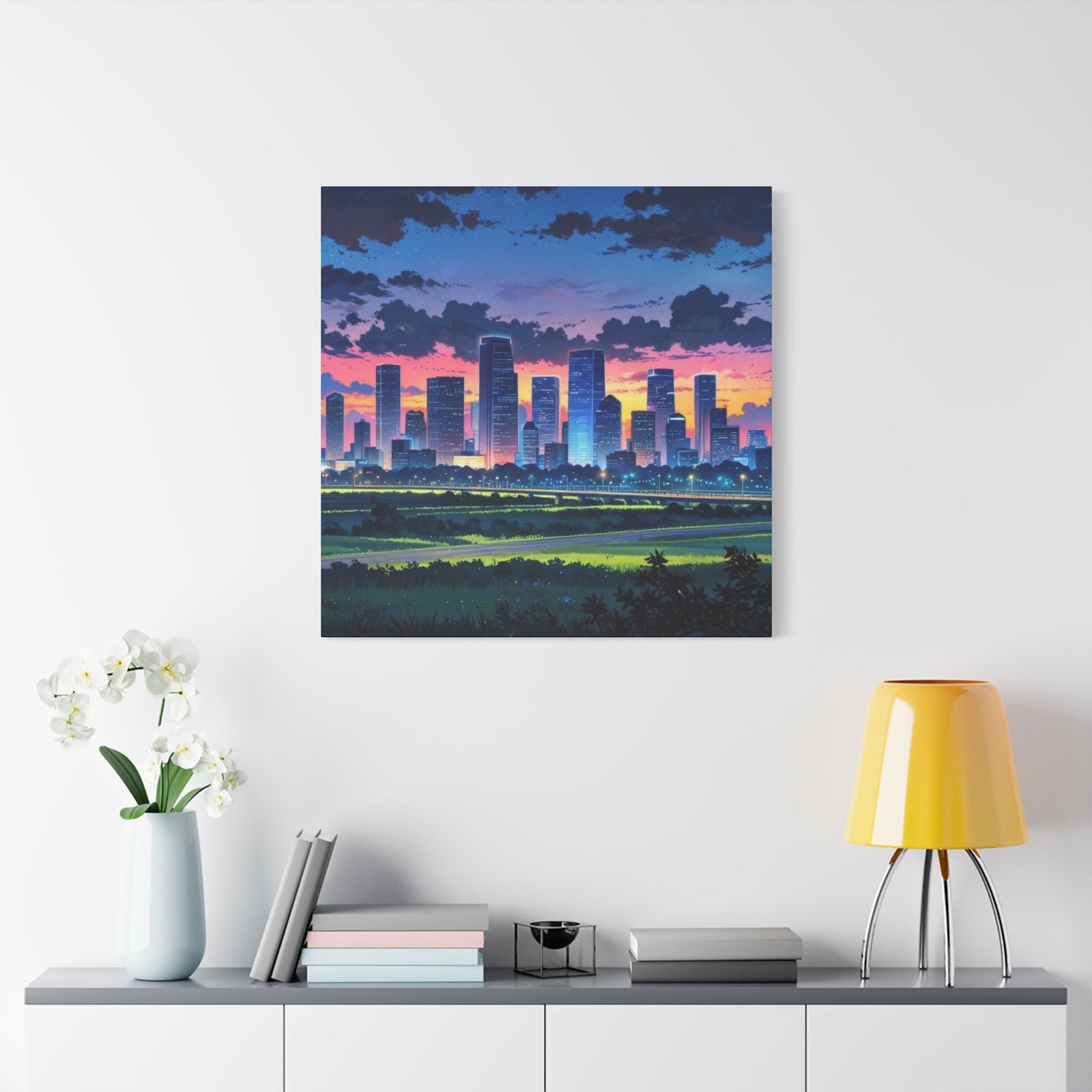 Houston Skyline Sunset Wall Art & Canvas Prints