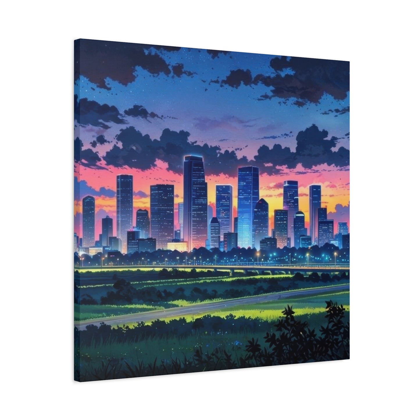 Houston Skyline Sunset Wall Art & Canvas Prints