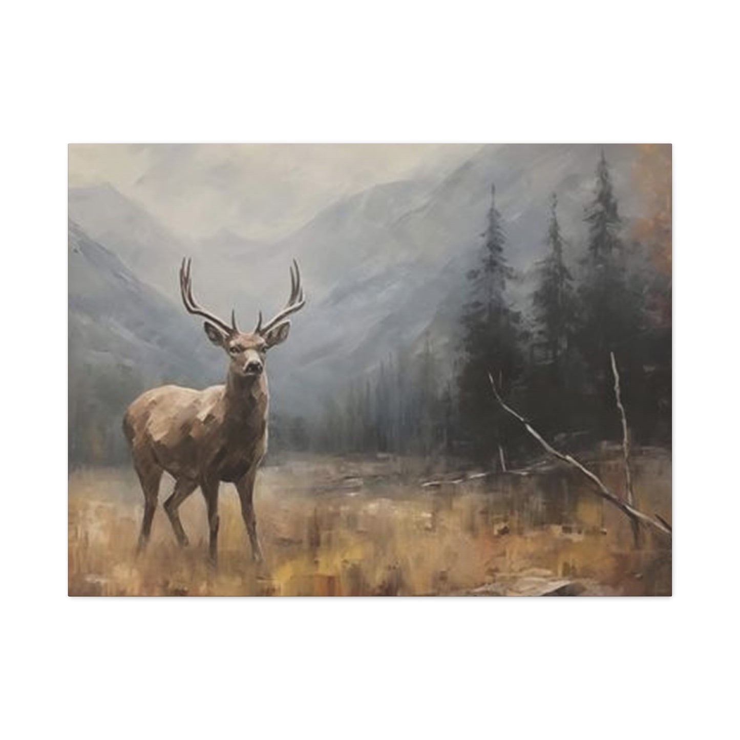 Deer Wildlife Painting Wall Art & Canvas Prints