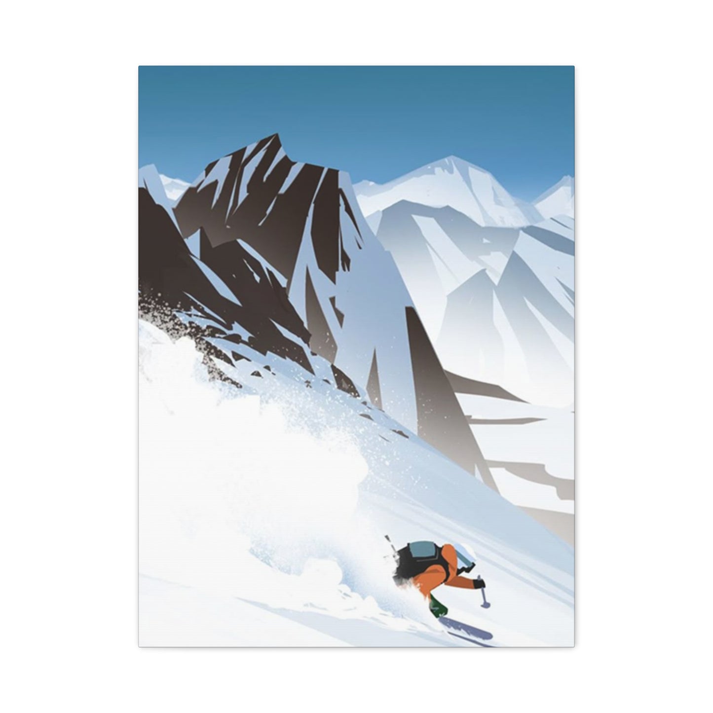 Snow Mountain Skiing Wall Art & Canvas Prints