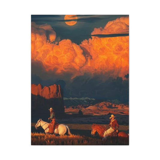 Cowboys In Grassland Wall Art & Canvas Prints