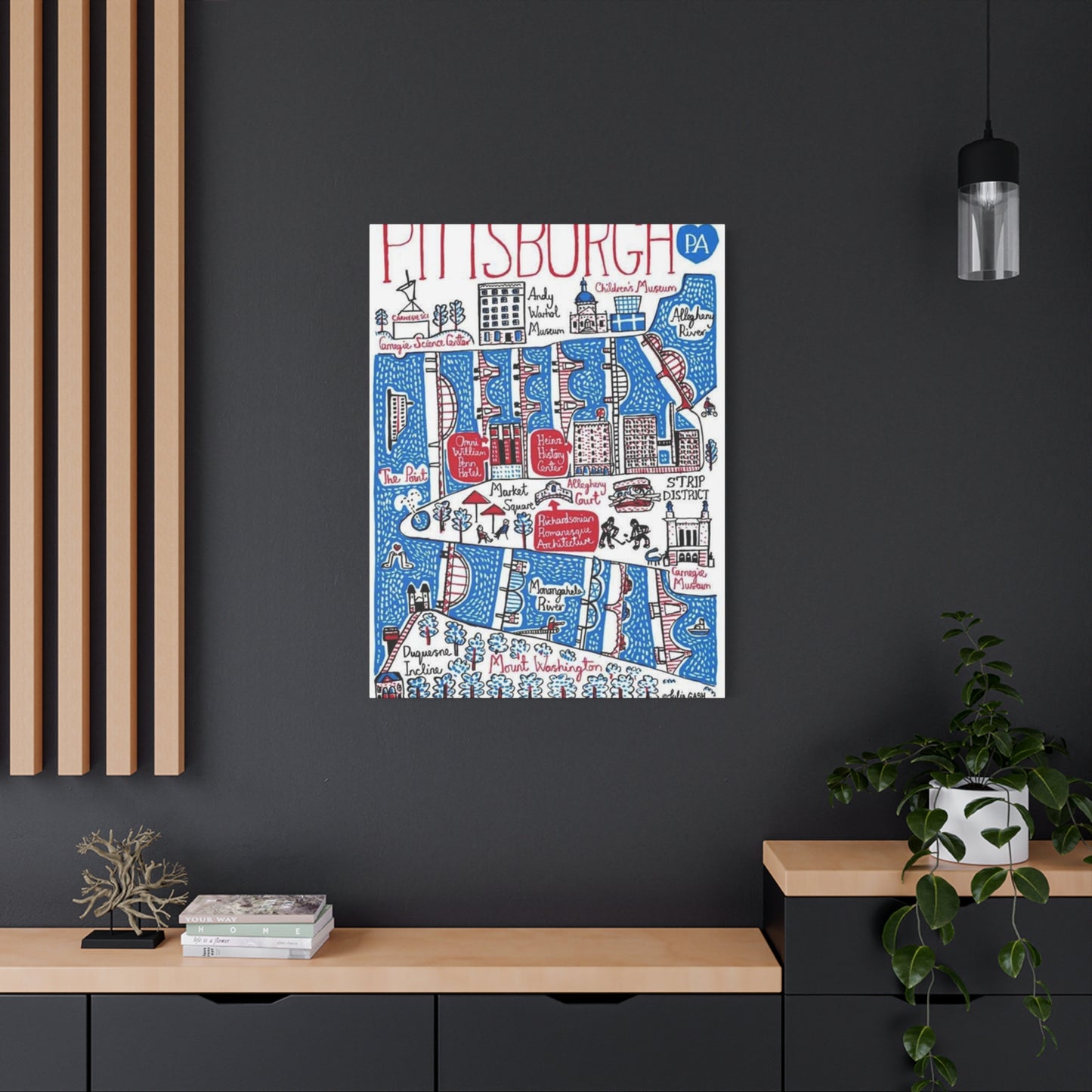 Pittsburgh City Graffiti Poster Wall Art & Canvas Prints