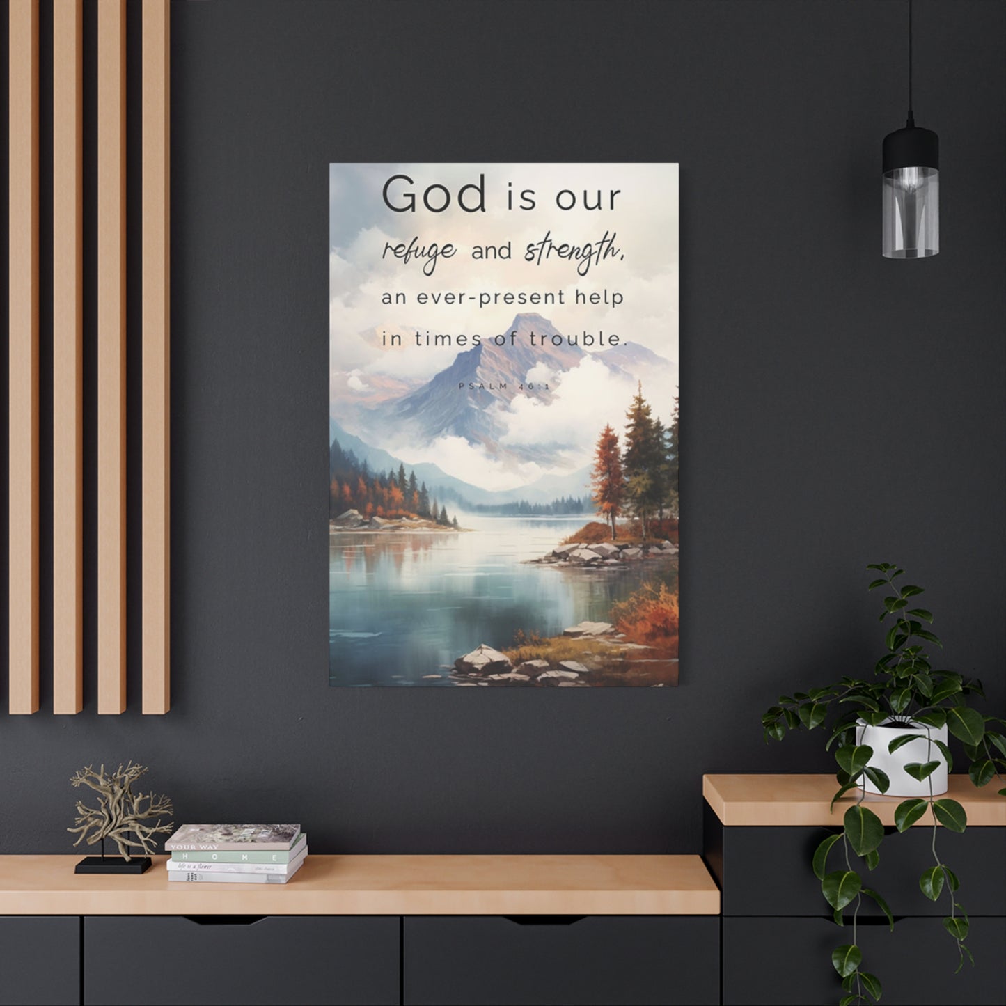 God Is Our Refuge And Strength Poster Wall Art & Canvas Prints