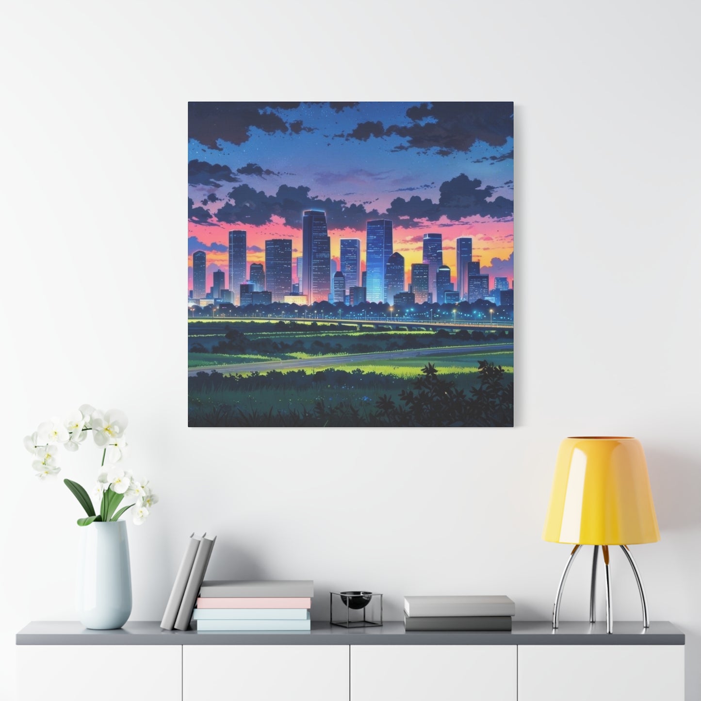 Houston Skyline Sunset Wall Art & Canvas Prints