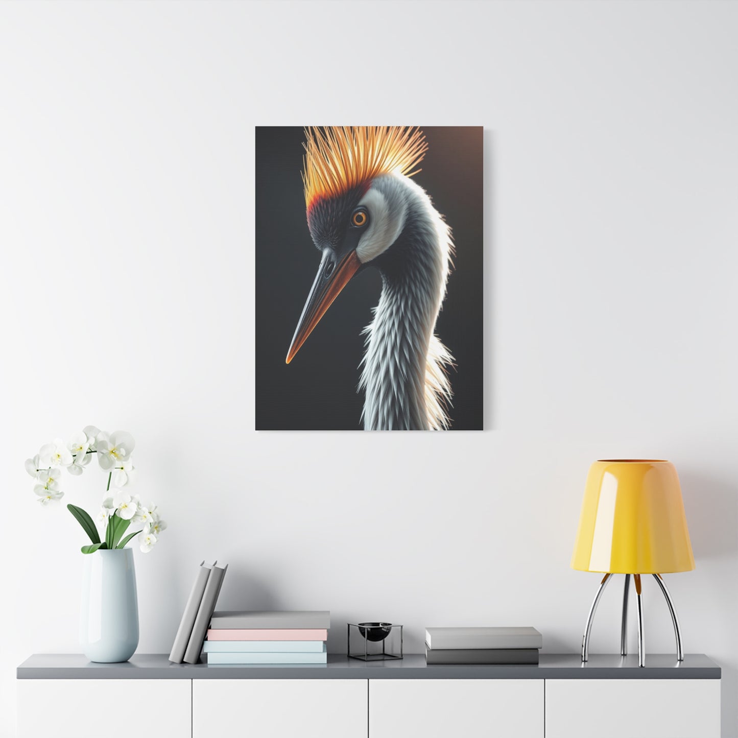 Crane Bird Art Refined Canvas Wall Art & Canvas Print