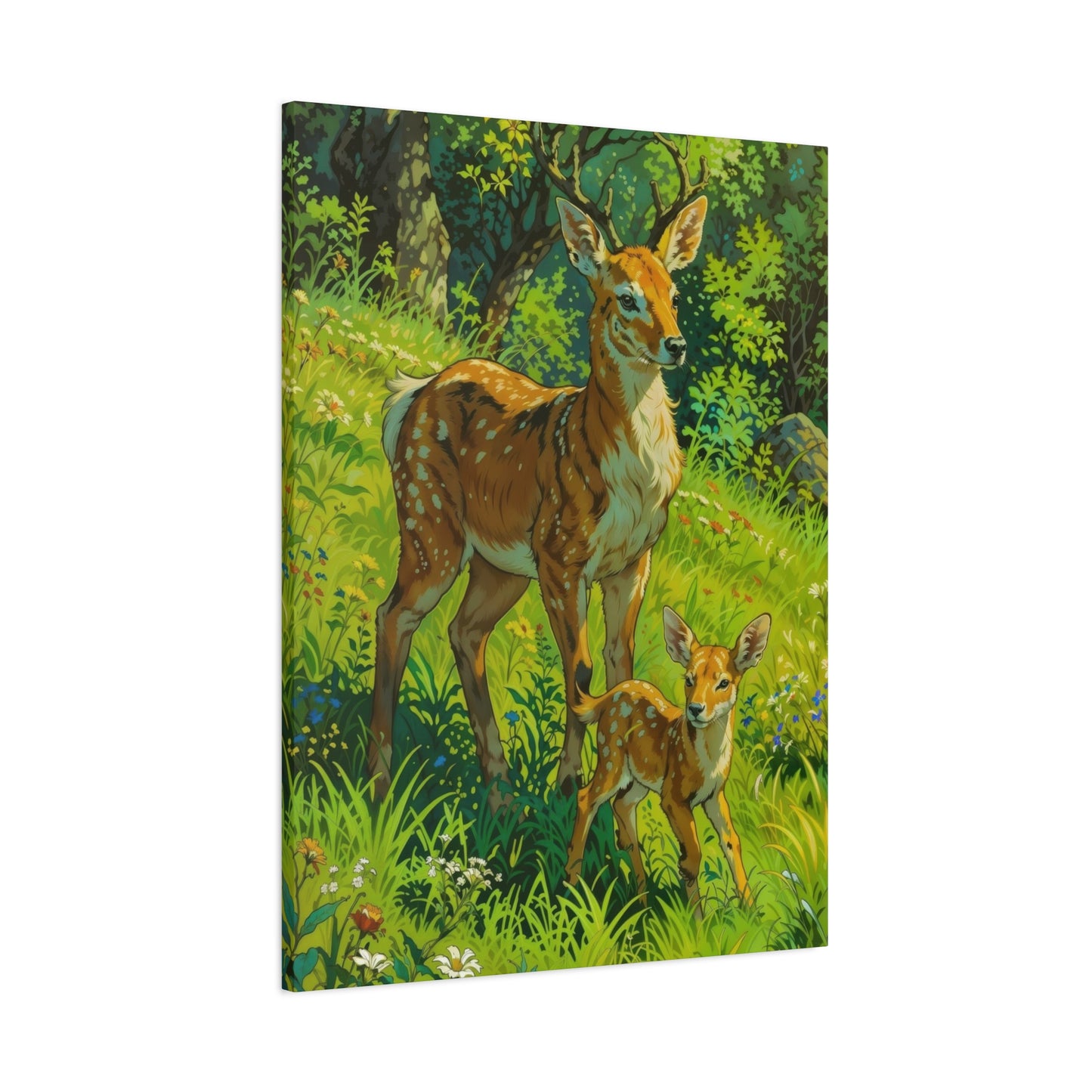 Deer With Baby Wall Art & Canvas Prints