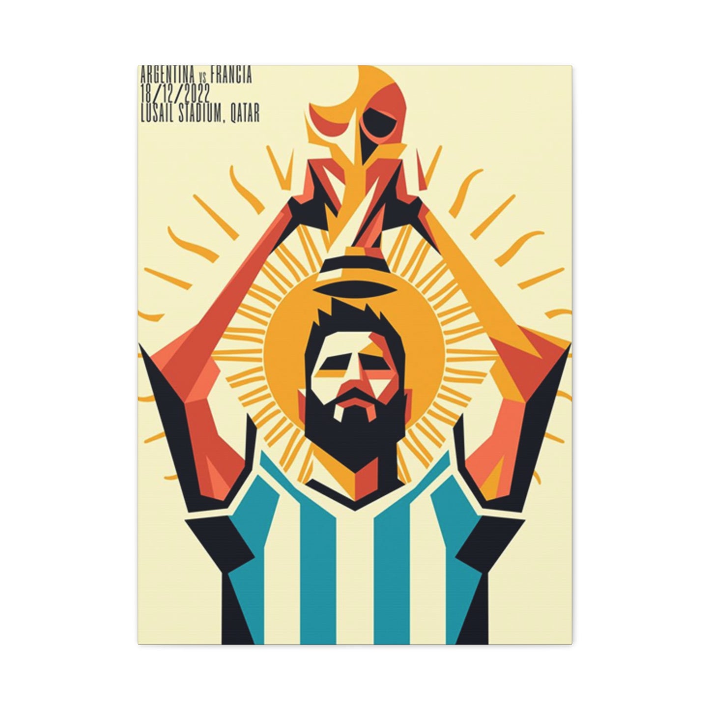 Messi Holding Cup Wall Art & Canvas Prints