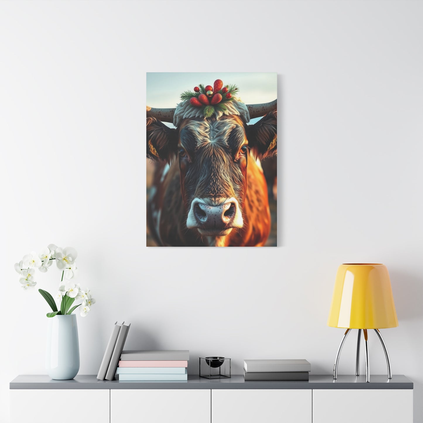 Elite Christmas Cow Art Vision Wall Art & Canvas Print
