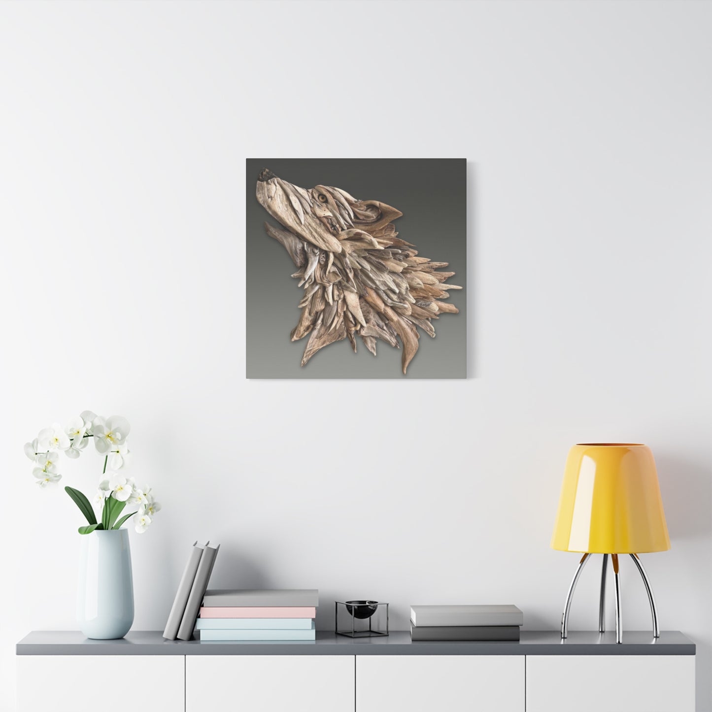 Driftwood Wolf Wall Art & Canvas Prints