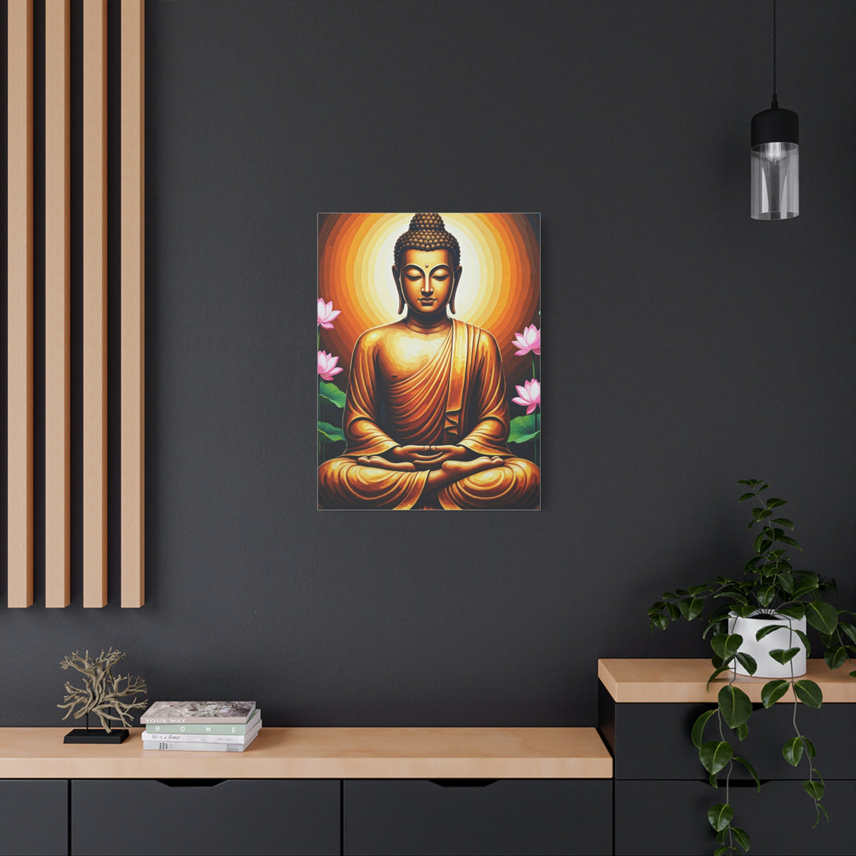 Radiant Lotus Harmony Buddha Wall Art & Canvas Prints