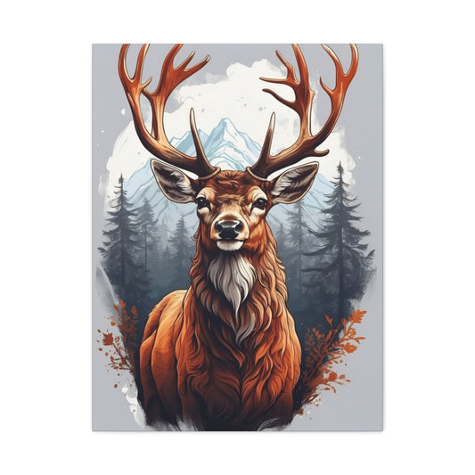 Deer With Large Antlers Wall Art & Canvas Prints