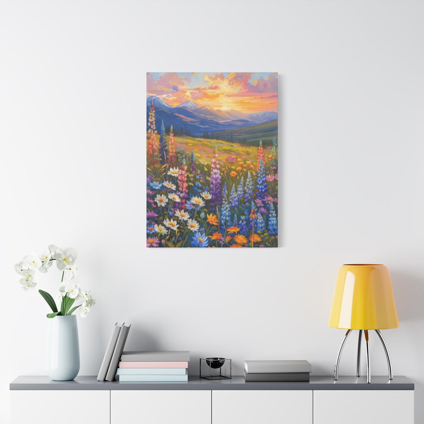 Colorful Flower Sunset Wall Art & Canvas Prints