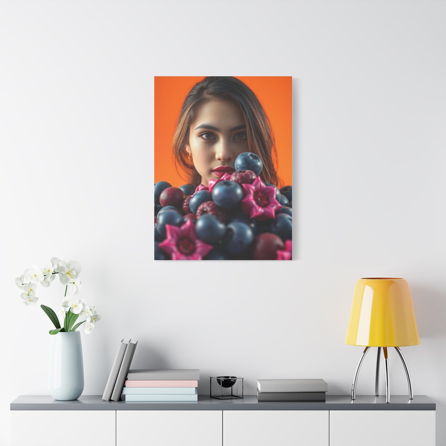 Vision Blush and Blueberry Art Art Wall Art & Canvas Print